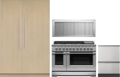 5 Piece Package Includes Refrigerator, Freezer, Range, Hood And Dishwasher